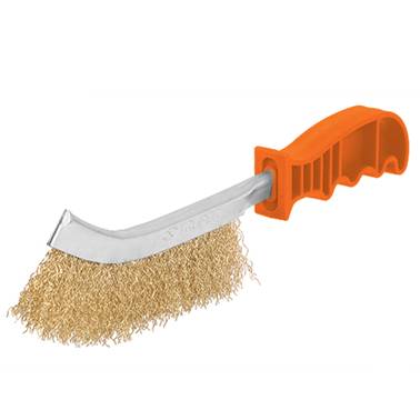 CEPILLO CURVO ALAMBRE ANTI CHIPSA CON MANGO 10 TRUPER (11540)