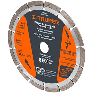 SP-DISCO DIAMANTE RIN SEGMENTADO 7 TRUPER (11580)