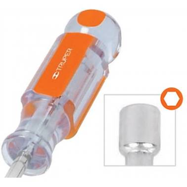 SP-DESARMADOR DE CAJA HEXAGONAL 1/4 MANGO ACETATO TRUPER