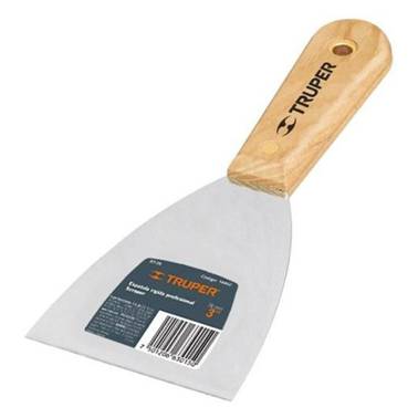 SP-ESPATULA RIGIDA MANGO MADERA 1 TRUPER (14440)