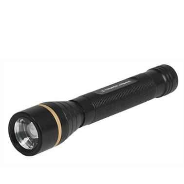 SP-LINTERNA ALUMINIO CON LUZ AJUSTABLE 2XAA NEGRA TRUPER (18800)