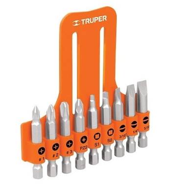 XXXXXJUEGO D/PUNTAS VARIAS P/DESARMADOR2X9 TRUPER (17789)