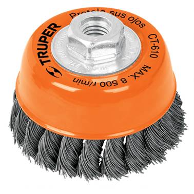 SP-CARDA D/COPA ALAMBRE TRENZADO GRUESO 4X14MM P/ESMERIL TRUPER (17532)