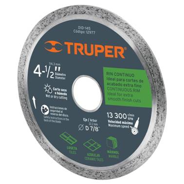 SP-DISCO DIAMANTE RIN CONTINUO 4-1/2 FINO TRUPER (12977)