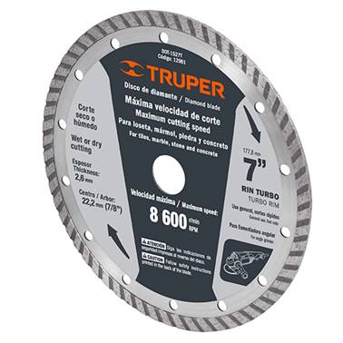 SP-DISCO DIAMANTE RIN TURBO DIAMETRO 7" USOS GENERALES TRUPER (12981)