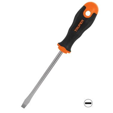 SP-DESARMADOR PLANO GRIP 1/4 X 4 TRUPER (13998)