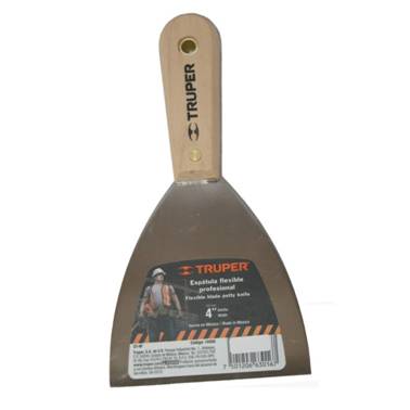 SP-ESPATULA FLEXIBLE MANGO MADERA 4 TRUPER (14450)