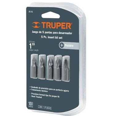 SP-JUEGO PUNTAS POZIDRIV 1 MEDIDA 0 3 TRUPER (17798)