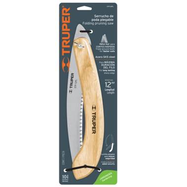 SERRUCHO DE PODA PLEGABLE MANGO DE MADERA 12 TRUPER (18178)
