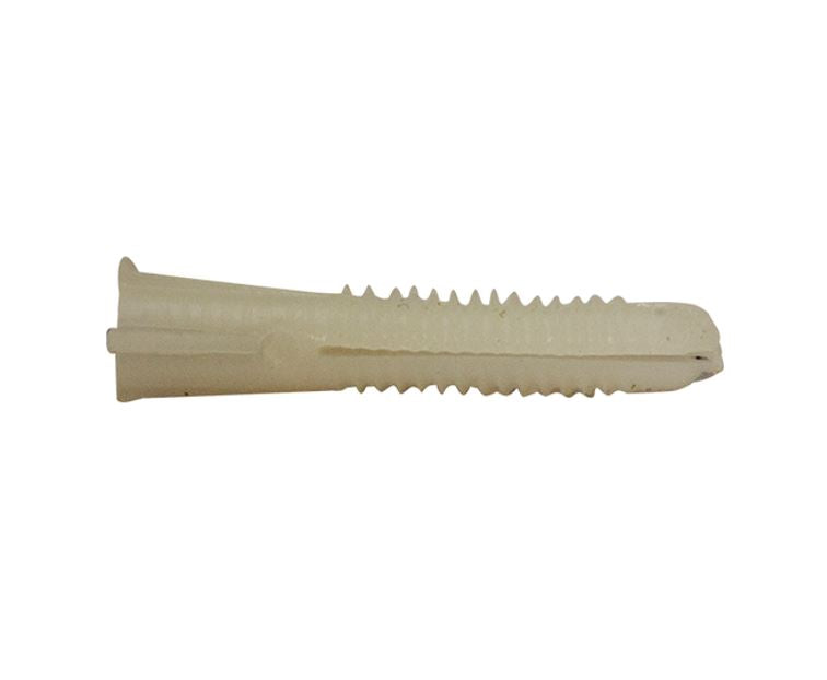 TAQUETE DE PLASTICO 1/4" BLANCO BOLSA 10 PIEZAS